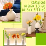 10pc Ceramic Bud Vases Set - 2-3 Inch White Small Vases Collection for Flowers |... - Image 6