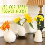 10pc Ceramic Bud Vases Set - 2-3 Inch White Small Vases Collection for Flowers |... - Image 7