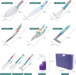 Tbltaca Garden Tool Set, Stainless Steel Heavy Duty Gardening Tools 30 PCS w/Flo... - Image 5