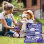 Tbltaca Garden Tool Set, Stainless Steel Heavy Duty Gardening Tools 30 PCS w/Flo... - Image 8