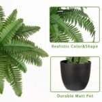 Fake Fern Potted Plant Artificial Boston Ferns in Pot 35 Leaves for Outdoors & I... - Image 4