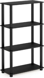 Furinno TURN-S-TUBE Storage Shelves, 4-Tier Book Shelf, Corner Shelf, Toolless O... - Image 5
