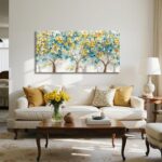 imjiayu Tree of Life Wall Art, Abstract Floral Tree Painting, Large Wall Decor f... - Image 3
