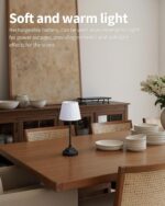 KDG Cordless LED Table Lamp, Portables Fabric Shade Desk Lamps, 4000mAh Recharge... - Image 4