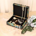 ELLDOO Decorative Treasure Chest Box, Wooden + PU Leather Storage Box for Jewelr... - Image 6