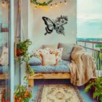 Butterfly & Floral Metal Wall Decor 7.1 * 8.6 inch, Black, Farmhouse Decoration ... - Image 4