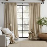 Long Curtain Rods 36-122 Inch, Black 1 Inch Adjustable Heavy Duty Curtain Rods f... - Image 3