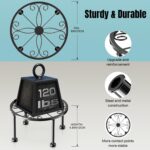 Garden Gifts Plant Lovers Gifts 3 Packs Black Metal Plant Stand with Anti-Slip B... - Image 4