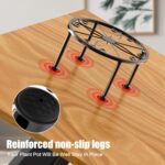 Garden Gifts Plant Lovers Gifts 3 Packs Black Metal Plant Stand with Anti-Slip B... - Image 5