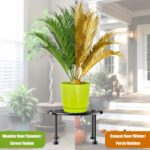 Garden Gifts Plant Lovers Gifts 3 Packs Black Metal Plant Stand with Anti-Slip B... - Image 7