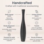 Leewadee Large Black Home Decor Floor Vase - Wooden 34 inch Tall Farmhouse Decor... - Image 4