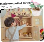 Kisangel Miniature Potted Flower Decoration Realistic Dollhouse Bonsai Plant Mod... - Image 6