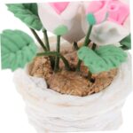 Kisangel Miniature Potted Flower Decoration Realistic Dollhouse Bonsai Plant Mod... - Image 7