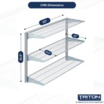 Triton Products 3 Tier Wire Shelving Unit for Home and Garage with 375 Lb Load C... - Image 3