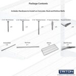Triton Products 3 Tier Wire Shelving Unit for Home and Garage with 375 Lb Load C... - Image 7