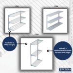 Triton Products 3 Tier Wire Shelving Unit for Home and Garage with 375 Lb Load C... - Image 8