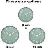 Wall Clocks Battery Operated 8 inch Modern Wall Clock,Silent Non Ticking Wall Cl... - Image 3