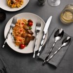 KINGSTONE Silverware Set, Luxury 60 Piece Flatware Set for 12, 18/10 Stainless S... - Image 8