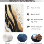 Wall Art Modern Luxury Style, Black And Gold Canvas Wall Decor Prints, Abstract ... - Image 8