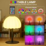 Touch Bedside Table lamp, RGB Mode Dimmable Small Lamp for Bedroom, Pull Chain T... - Image 4