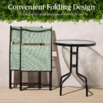 Best Choice Products 3-Piece Patio Bistro Dining Furniture Set w/Textured Glass ... - Image 4
