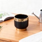 Black Gold Ceramic Succulent Plant Pots Floral Small Plant Pots Indoor Modern Ro... - Image 8
