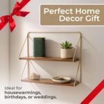 Decorative Two-Tier Wall Mounted Shelf for Home Decor - Modern Hanging Storage O... - Image 7