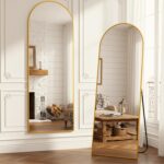 Mirror Full Length, 71 x 26 Inches Floor Mirror with Stand, XX-Large Arch Gold M... - Image 3