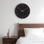 Mosewa Wall Clock 14 Inch Black Battery Operated Silent Non Ticking Simple Minim... - Image 5