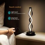 NUÜR Bedside Lamps Set of 2, Black Lamps for Living Room, Dimmable LED Nightstan... - Image 4
