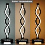 NUÜR Bedside Lamps Set of 2, Black Lamps for Living Room, Dimmable LED Nightstan... - Image 7
