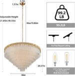 Modern Luxury Crystal Chandelier, D36 Large Crystals Chandelier for Living Room,... - Image 6