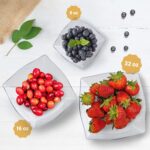 R-kay 6 Pack Square Plastic Serving Bowls - Clear Plastic bowls 16 Oz - Disposab... - Image 3