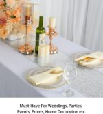 ShinyBeauty Wedding Decor Sequin Elegant Tassel Table Runner Silver-12x72-Inch-P... - Image 4