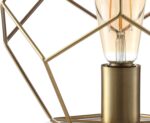 JONATHAN Y 10" Brass Gold Geometric Table Lamp, Midcentury Modern Metal Desk Lam... - Image 6