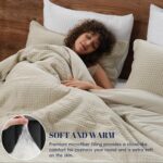 PHF Ultra Soft Waffle Weave Comforter Set King Size, 3 Pieces Lightweight Breath... - Image 3