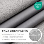 Joydeco Blackout Curtains for Bedroom, Linen Black Out Curtains 84 Inch Long, Li... - Image 3