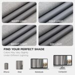 Joydeco Blackout Curtains for Bedroom, Linen Black Out Curtains 84 Inch Long, Li... - Image 8