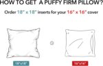 Oubonun 18"x18" Pillow Inserts (Set of 2) - Throw Pillow Inserts with 100% Cotto... - Image 5