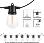 SUNTHIN Outdoor String Lights, 48FT Patio Lights with 16 LED Shatterproof Bulbs ... - Image 3