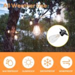 SUNTHIN Outdoor String Lights, 48FT Patio Lights with 16 LED Shatterproof Bulbs ... - Image 6