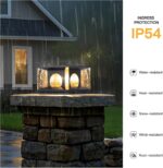 MVBT Glass Solar Post Lights, 7.9" Outdoor Column Lights, Modern Pillar Light Wa... - Image 8