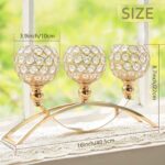 Crystal Candle Holders, Tealight Candlestick Candelabra Stand with 3 Arms,Candle... - Image 5