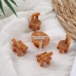 5 Pcs Fairy Garden Accessories Miniature Table and Chairs Set Micro Landscape De... - Image 3