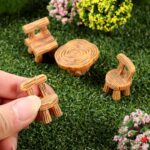5 Pcs Fairy Garden Accessories Miniature Table and Chairs Set Micro Landscape De... - Image 6