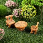 5 Pcs Fairy Garden Accessories Miniature Table and Chairs Set Micro Landscape De... - Image 8