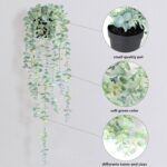 Fake Hanging Plant Eucalyptus Artificial Faux Plants Indoor Small Wall Greenery ... - Image 8