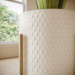 EverNest Claire Mid-Century Modern White Planter and Stand, Indoor Plant Pot, Se... - Image 5