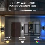 wowlite Up and Down Lights Outdoor Wall Sconce, 1200LM LED Outdoor Light Fixture... - Image 4