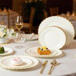 60PCS Elegant Ivory Scalloped Disposable Plastic Plates with Gold Rim, 30 Dinner... - Image 6